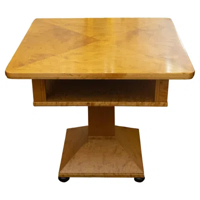 Pre-owned 1stdibs Art Deco Center Table In Birch By Unknown Cabinetmaker, Sweden, 1935 In Brown