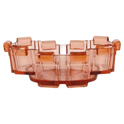 Pre-owned 1stdibs Art Deco Jardinière Bowl By Stolze Hermanova – Cubist Style In Brown
