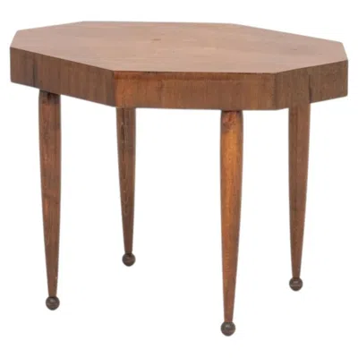 Pre-owned 1stdibs Art Deco Marquetry Side Table In Brown