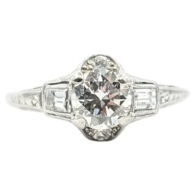 Pre-owned 1stdibs Art Deco Old European Diamond Ring In Platinum In Multi
