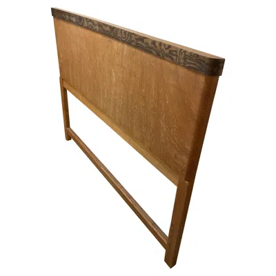 Pre-owned 1stdibs Art Deco Queen Size Headboard In Birch Wood, Sweden, 1920 In Brown