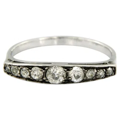 Pre-owned 1stdibs Art Nouveau Ring With Old Mine Cut Diamond Sup To 0.60ct 14k Gold And Silver In Multi