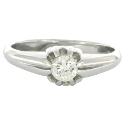 Pre-owned 1stdibs Art Nouveau Solitaire Ring With Brilliant Cut Diamond 0.40ct 18k Gold In Multi