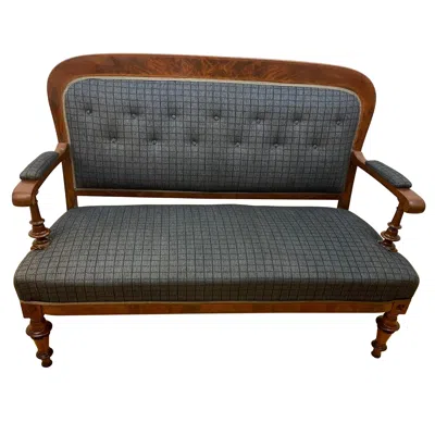 Pre-owned 1stdibs Baroque Revival Loveseat, Hand-crafted Walnut, Sweden, Circa 1870 In Brown