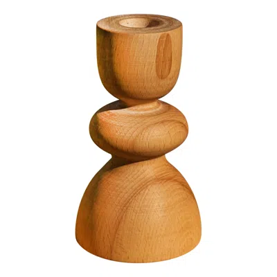 Pre-owned 1stdibs Beech, Bougeoir 7 Candlestick By Romain Des Bois In Brown