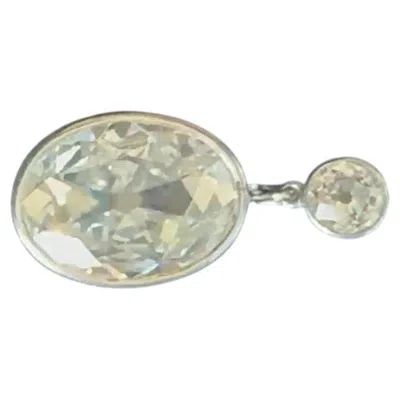 Pre-owned 1stdibs Belle Époque Portuguese 12cts Old Mine Diamond Drop Earrings In Multi