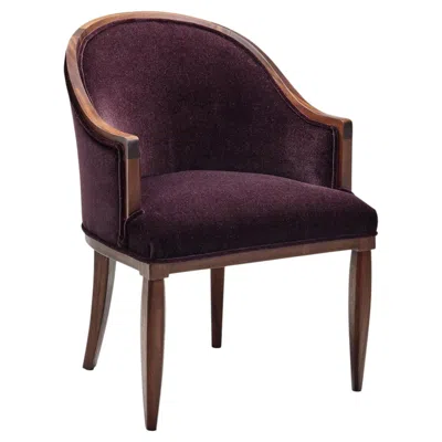 Pre-owned 1stdibs Bergère Style Chair With Purple Upholstery, France 1920s