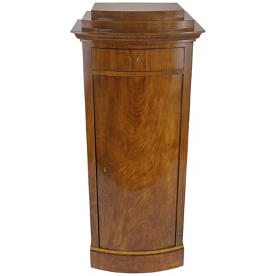Pre-owned 1stdibs Biedermeier Drum Cabinet, Hand-crafted Flame Mahogany, Circa 1820 In Red