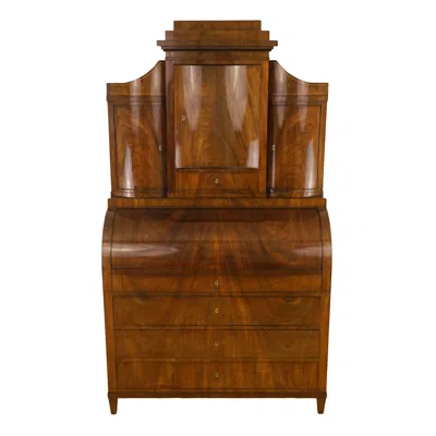 Pre-owned 1stdibs Biedermeier Secretary, Flame Mahogany, Unknown Maker, Circa 1815 In Red