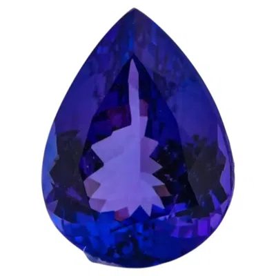 Pre-owned 1stdibs Big Rare 8.21ct Natural Loose Tanzanite Blue Gemstone Aaaa Pear Shape 14x11