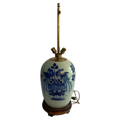 Pre-owned 1stdibs Blue And White French Porcelain Table Lamp
