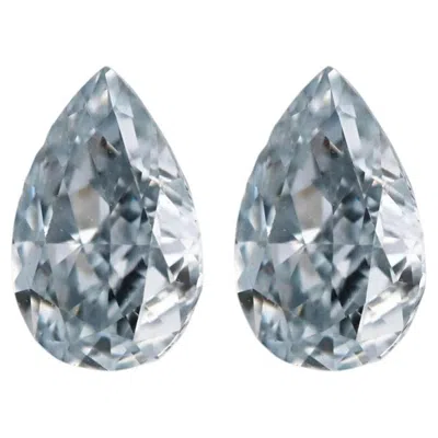 Pre-owned 1stdibs Blue Diamond - 0.31ct Natural Loose Fancy Light Blue Color Diamonds Vs1 Gia Pair