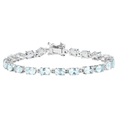 Pre-owned 1stdibs Blue Topaz Bracelet 10.7 Carats Sterling Silver