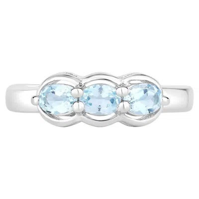 Pre-owned 1stdibs Blue Topaz Ring 0.56 Carats Sterling Silver