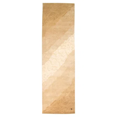 Pre-owned 1stdibs Bob Altavilla, 'fade' Runner Rug 3' X 10' Ft Carpet Wool Silk Modern Abstract In Orange