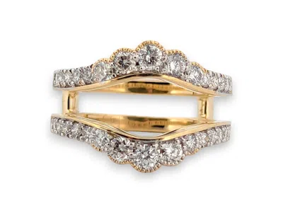 Pre-owned 1stdibs Britta Size 7 14k Yellow Gold Wrap Ring With 1.00 Ctw Natural Diamonds