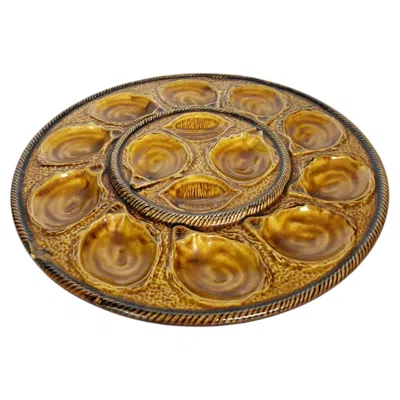 Pre-owned 1stdibs Brown Oyster Dish, France, 20th Century