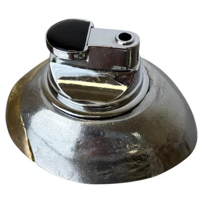Pre-owned 1stdibs Brutalist Lighter By Art3, Bronze And Aluminum, Spain, 1970's In Gold