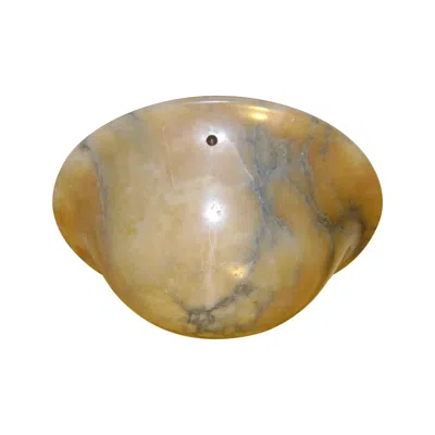 Pre-owned 1stdibs Carved Alabaster Light Fixture In Brown