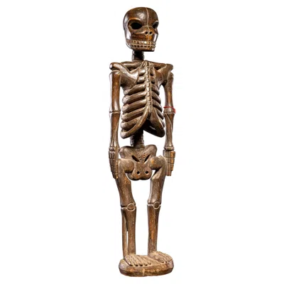 Pre-owned 1stdibs Ceremonial Hardwood Skeleton From A Single Piece Of Wood, Nigeria. In Brown