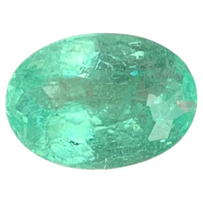 Pre-owned 1stdibs Certified Natural Bluish Green Paraiba Tourmaline 7.20ct Oval Cut Loose Gemstone