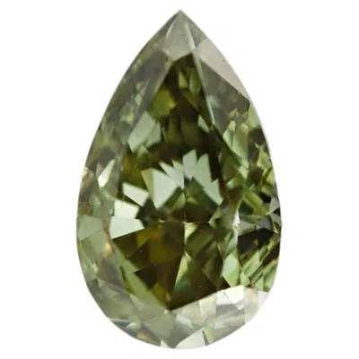 Pre-owned 1stdibs Chameleon Diamond - 0.30ct Natural Loose Fancy Gray Yellow Green Pear Gia Si1