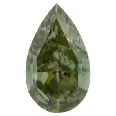 Pre-owned 1stdibs Chameleon Diamond - 1.01ct Natural Loose Fancy Gray Green Yellow Pear Gia Si2