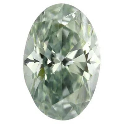 Pre-owned 1stdibs Chameleon Diamond - 1.01ct Natural Loose Fancy Gray Yellow Green Oval Gia Si2