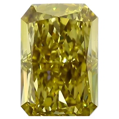Pre-owned 1stdibs Chameleon Diamond - 1.51ct Natural Loose Fancy Deep Yellow Green Radiant Gia Vs1