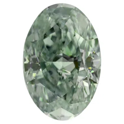 Pre-owned 1stdibs Chameleon Diamond - 1.51ct Natural Loose Fancy Gray Yellow Green Oval Gia Si2