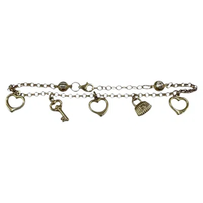 Pre-owned 1stdibs Charm Bracelet 14kt Yellow Gold Adjustable 7 8in New