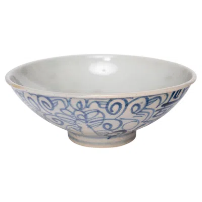 Pre-owned 1stdibs Chinese Blue & White Double Happiness Bowl, C. 1800