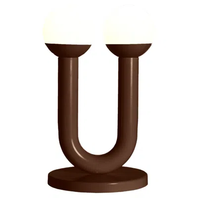Pre-owned 1stdibs Chocolate Brown Umu Sculptural Table Lamp By Drusch Design