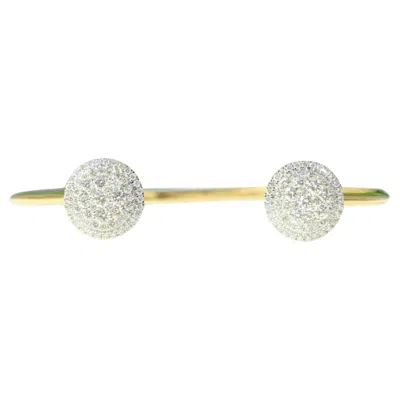 Pre-owned 1stdibs Circle Gold Natural Diamond Bracelet In 14k Solid Gold (certified) In Multi