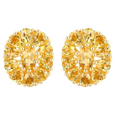 Pre-owned 1stdibs Citrine Cocktail Earrings 4.10 Carats Total In Multi