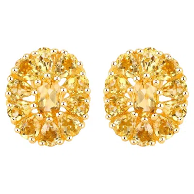Pre-owned 1stdibs Citrine Cocktail Earrings 4.10 Carats Total In Multi