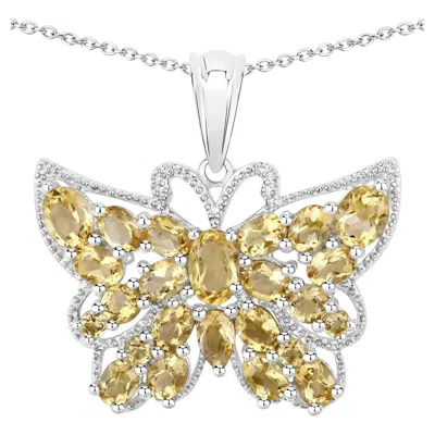 Pre-owned 1stdibs Citrine Pendant 3.78 Carats Sterling Silver In Multi