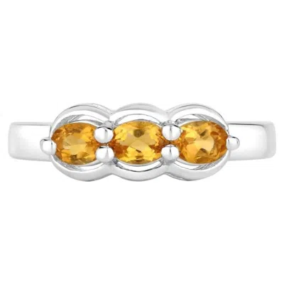 Pre-owned 1stdibs Citrine Ring 0.46 Carats Sterling Silver In Multi