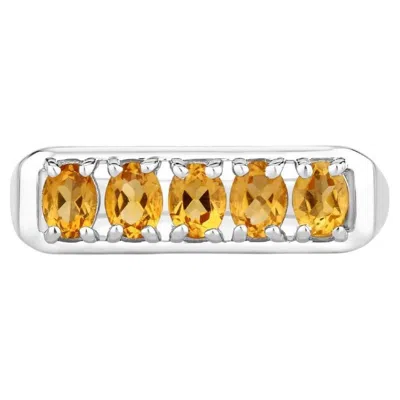 Pre-owned 1stdibs Citrine Ring 0.78 Carats Sterling Silver In Multi