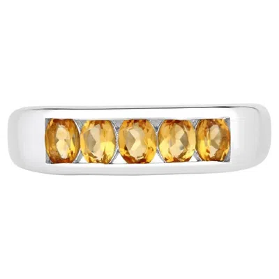 Pre-owned 1stdibs Citrine Ring 0.78 Carats Sterling Silver In Multi