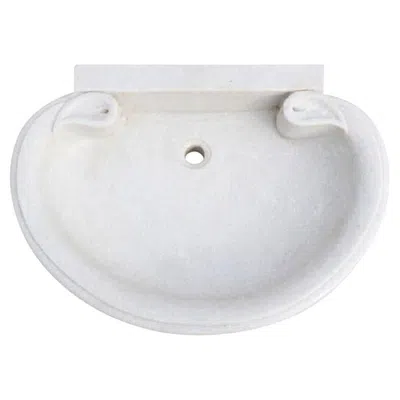 Pre-owned 1stdibs Classical Carrara Marble Stone Sink Basin In Gray