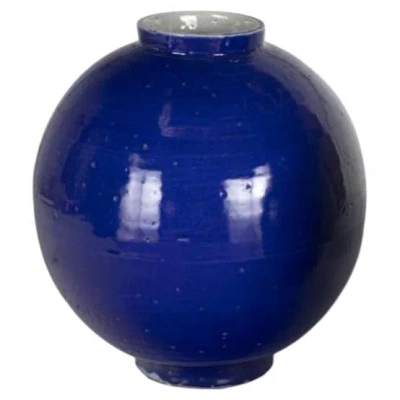 Pre-owned 1stdibs Cobalt Glazed Pot In Blue