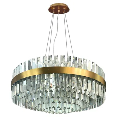Pre-owned 1stdibs Collection Minerva Chandelier, Metal And Crystal, Ncs 169/80 By Jago In Transparent
