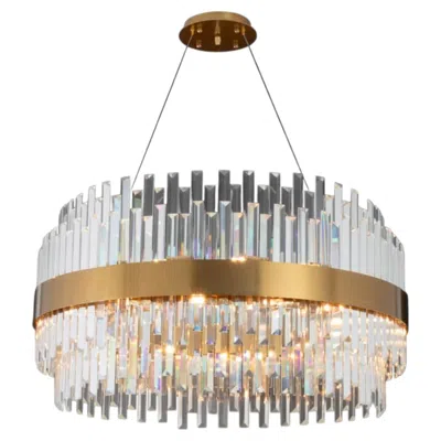 Pre-owned 1stdibs Collection Minerva Chandelier, Metal And Crystal, Ncs 172/1/40 By Jago In Sand