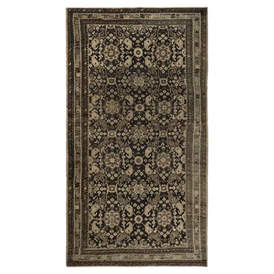 Pre-owned 1stdibs Contemporary Sultanabad-style Wool Rug, 5 Ft × 10 Ft , Navy And Beige, Allover In Blue