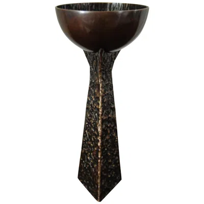 Pre-owned 1stdibs Cup Vase In Dark Bronze By Fakasaka Design In Gold