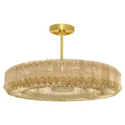 Pre-owned 1stdibs Cwb27 Rock Crystal Chandelier By Phoenix In Sand