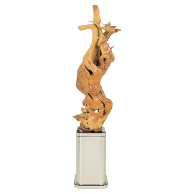 Pre-owned 1stdibs Dale Zarrella Portrait Driftwood Sculpture, 1996 In Brown
