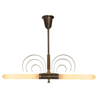 Pre-owned 1stdibs Danish Art Deco Brass Hanging Lamp, Denmark 1940s In Sand