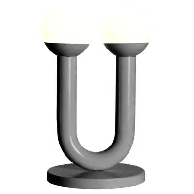 Pre-owned 1stdibs Dark Grey Umu Sculptural Table Lamp By Drusch Design In Gray